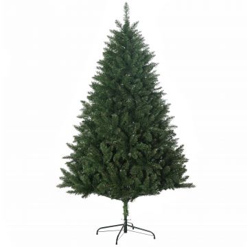 Pom Artificial de Craciun inalt, Decor Pom de Craciun cu 800 de Crengute, Deschidere Automata, Verde, HOMCOM | Aosom Romania