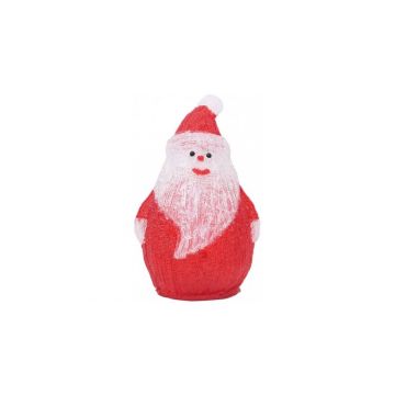 Figurina Mos Craciun cu LED, 28 m, acrilic, interior/exterior