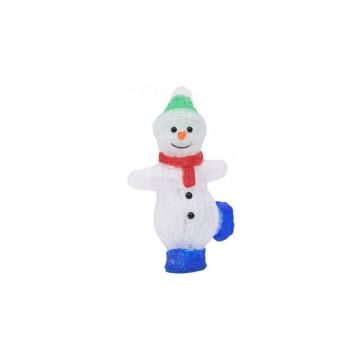 Figurină om zăpadă Crăciun LED acrilic 30cm interior/exterior