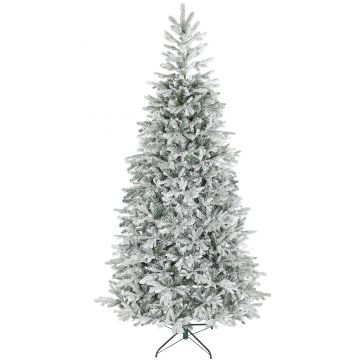 HOMCOM Brad de Crăciun Înzăpezit, cu Bază Metalică Pliabilă, 210cm | Aosom Romania HOMCOM Brad de Crăciun Înzăpezit, cu Bază Metalică Pliabilă, 210cm | Aosom Romania